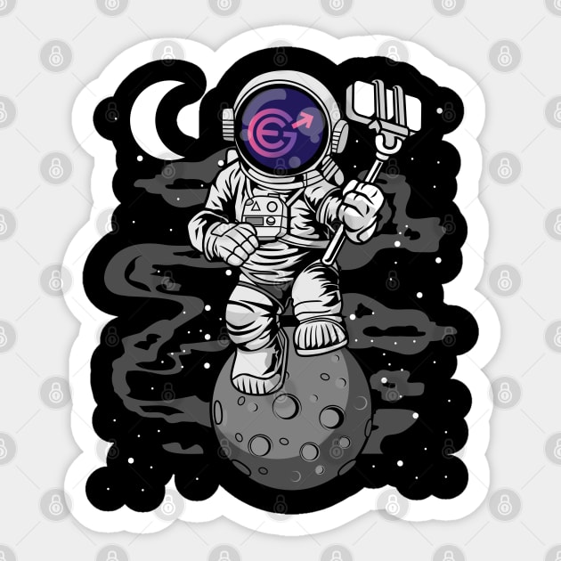 Astronaut Selfie Evergrow Crypto EGC Coin To The Moon Crypto Token Cryptocurrency Wallet Birthday Gift For Men Women Kids Sticker by Thingking About